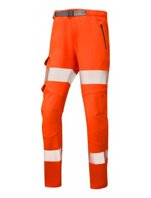 Leo Starcross Women's Stretch Work Trouser Orange High Visibility